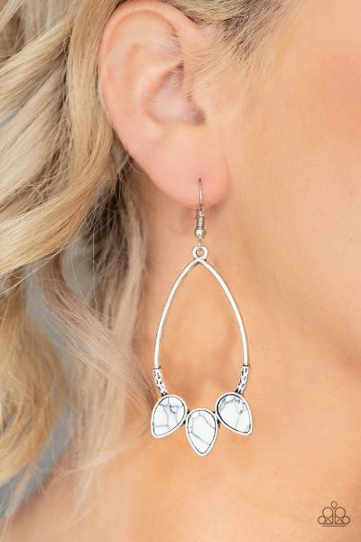 Fierce Frontier - White Earring
