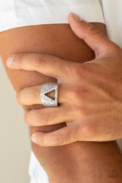 Triathlon - Silver Mens Ring