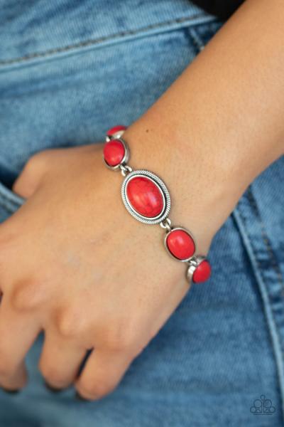 Serene Stonework - Red Bracelet 