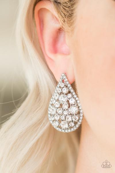 REIGN-Storm - White Post Earring
