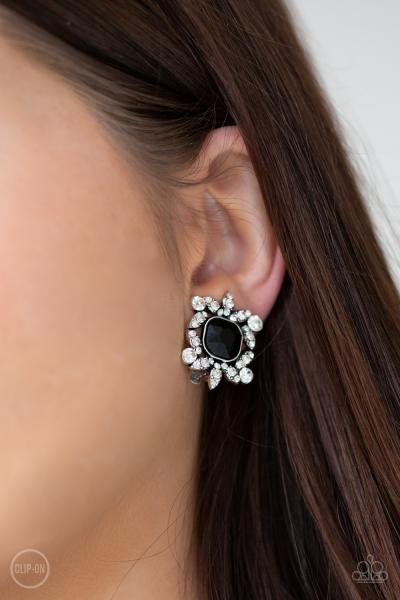First-Rate Famous - Black Clip-On Earring