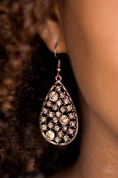 GLOW With The Flow - Copper Earring