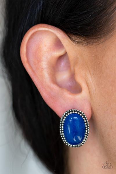 Shiny Sediment - Blue Earring