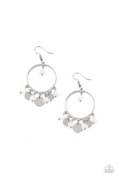Bubbly Buoyancy - White Earring