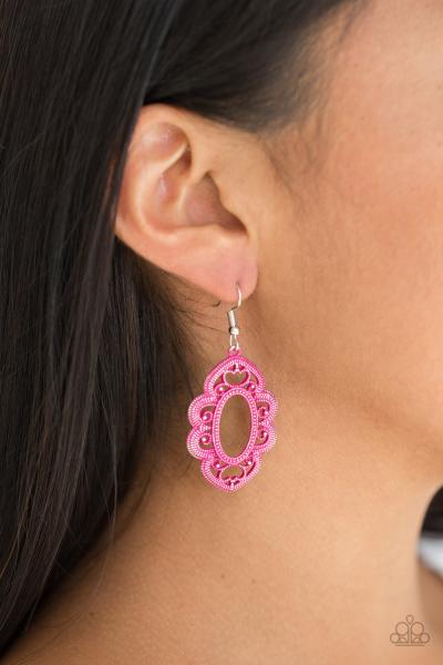 Mantras and Mandalas - Pink Earring