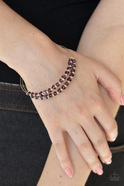 Prismatic Posh - Purple Cuff Bracelet