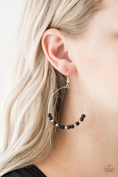 Stone Spa - Black Earring