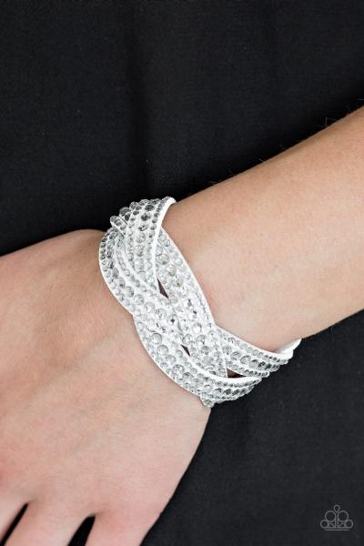 Bring On The Bling - White Urban Bracelet 