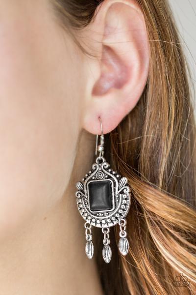 Open Pastures - Black Earring
