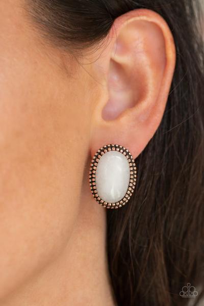 Shiny Sediment - Copper Post Earring