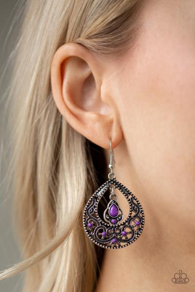 All-Girl Glow - Purple Earring