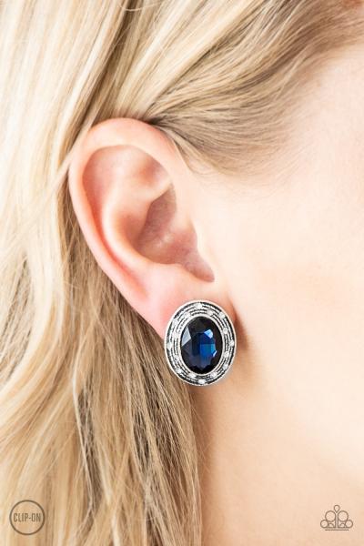 East Side Etiquette - Blue Clip-On Earring