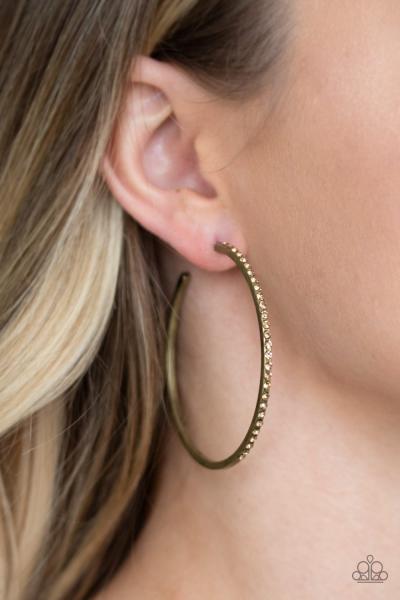 Trending Twinkle - Brass Hoop Earring