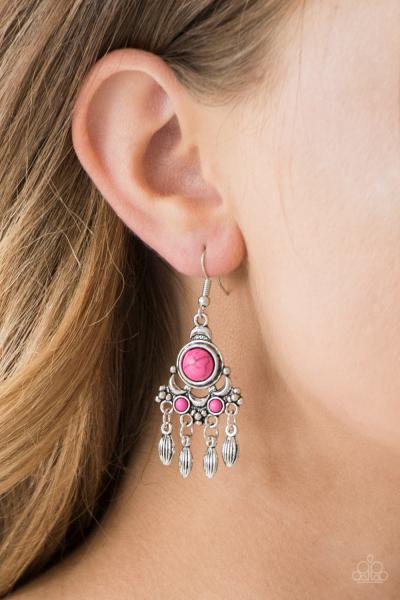 No Place Like HOMESTEAD - Pink Earring 