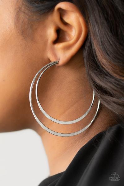 Last HOOP-rah - Silver Hoop Earring