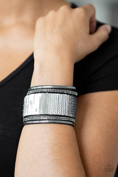 Heads Or MERMAID Tails - Silver/Black Urban Bracelet 