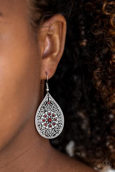 Dinner Party Posh - Red Earring