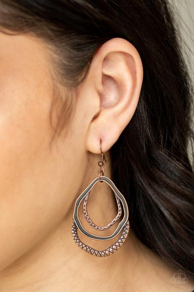 Canyon Casual - Copper Earring 