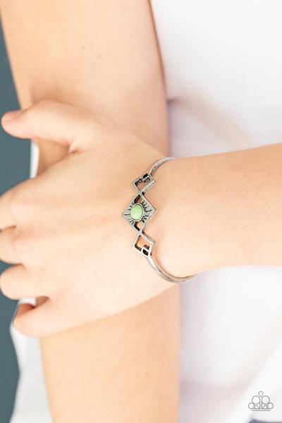 Dainty Deco - Green Cuff Bracelet