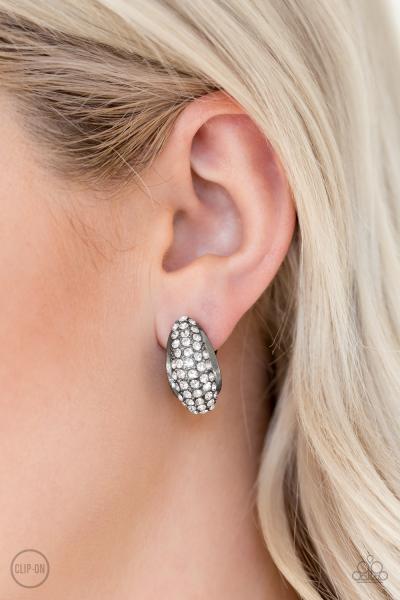 Revenue Avenue - Black Clip-On Earring