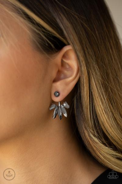 Stunningly Striking - Black Jacket Earring