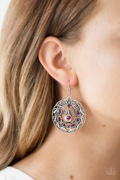 Choose To Sparkle - Pink Earring 