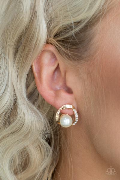 Stylishly Suave - Gold Post Earring
