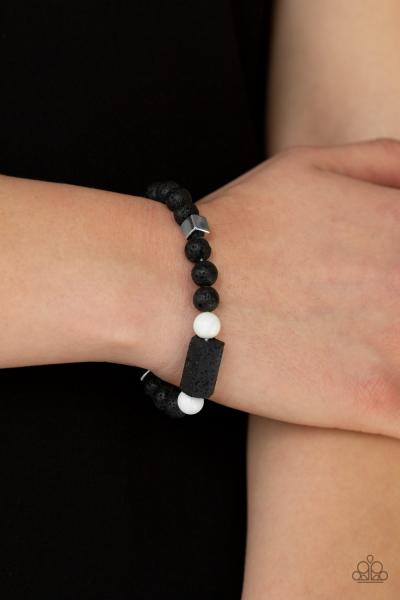 Run Out The BLOCK - White Urban Bracelet 