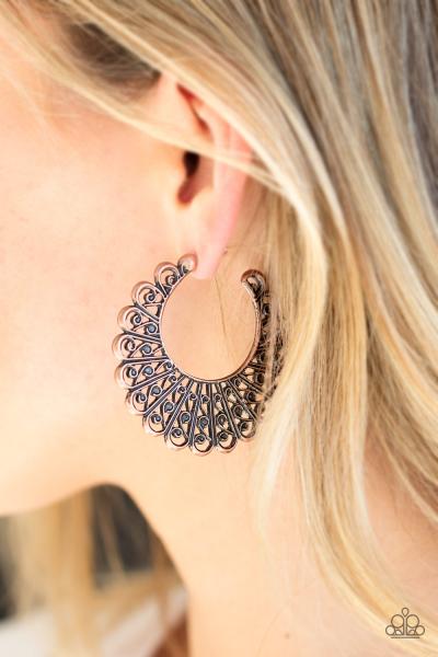 Funky Flirt - Copper Hoop Earring 