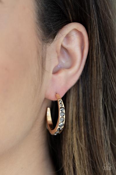 Welcome To Glam Town - Gold Hoop Earring 