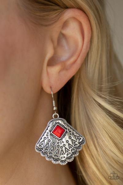 Mountain Mesa - Red Earring