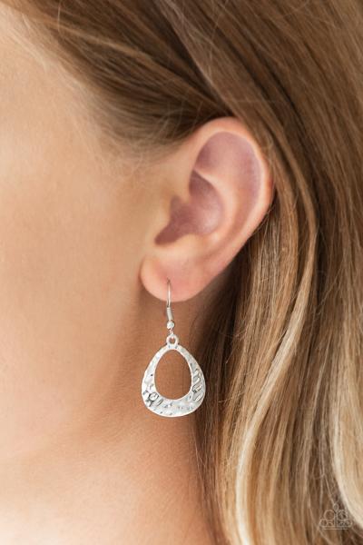 Radiantly Rugged - Silver Earring 