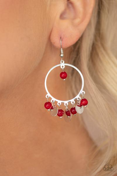 Bubbly Buoyancy - Red Earring