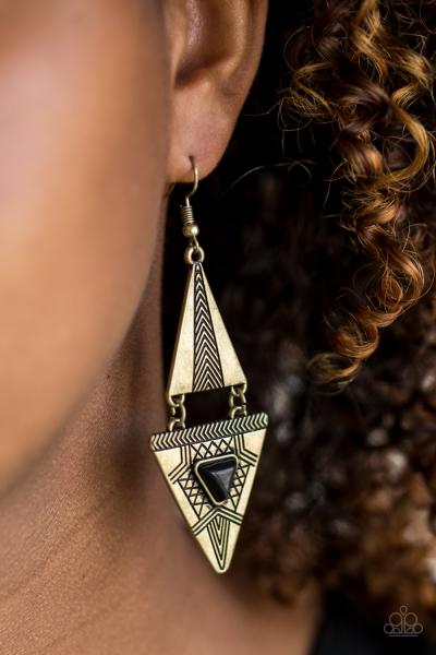 El Paso Edge - Brass Earring