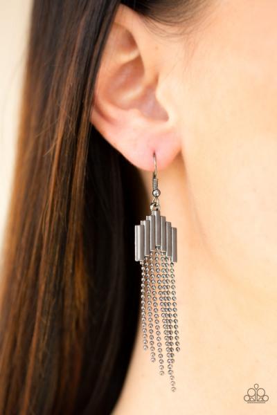 Radically Retro - Black Earring
