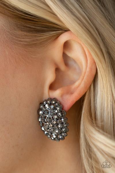 Daring Dazzle - Black Post Earring