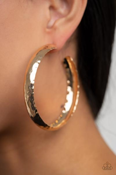 Check Out These Curves - Gold Hoop Earring