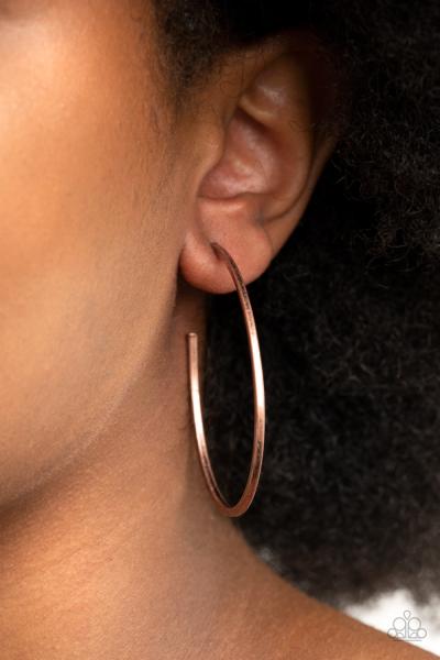 Cool Curves - Copper Hoop Earring