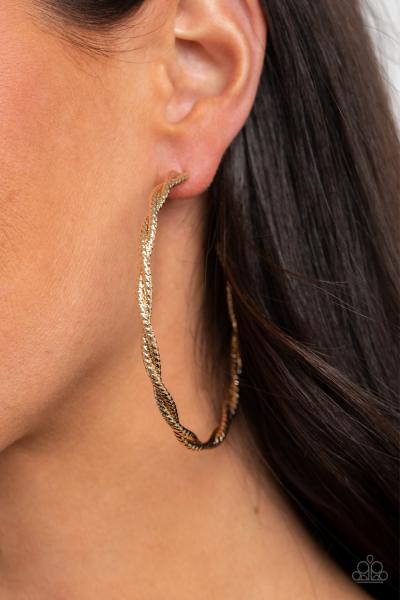 Totally Throttled - Gold Hoop Earring