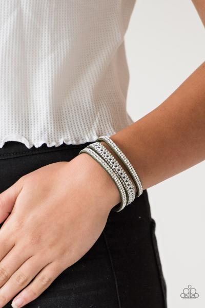 Rollin In Rhinestones - Green Urban Bracelet