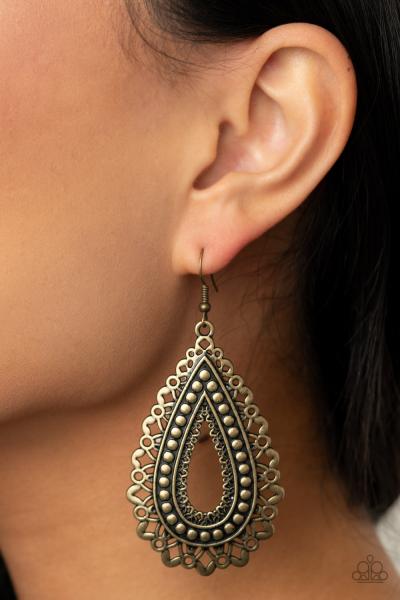 Texture Garden - Brass Earring