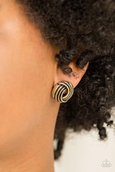 Rare Refinement - Brass Post Earring