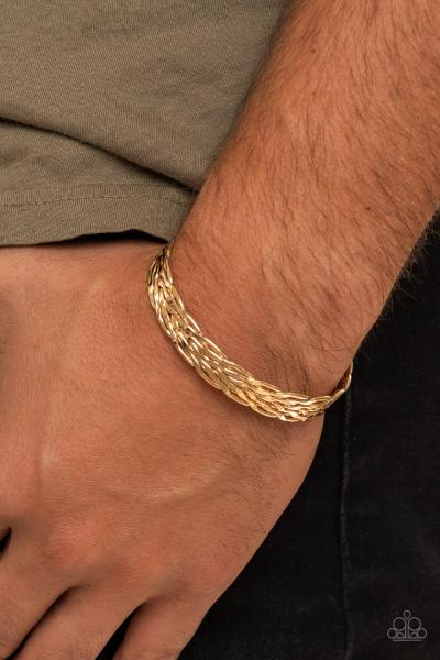 Magnetic Maven - Gold Cuff Bracelet 