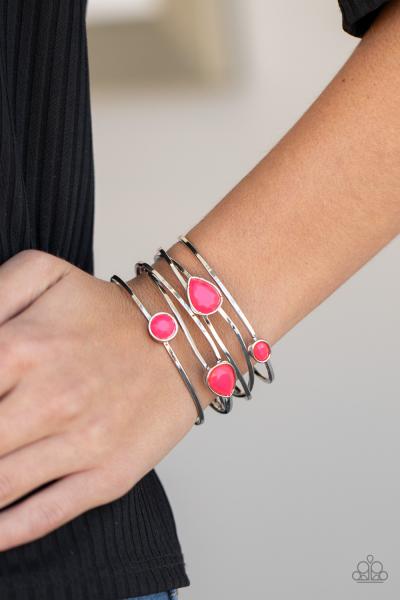 Fashion Frenzy - Pink Cuff Bracelet 