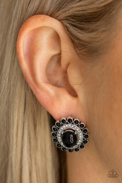 Floral Flamboyance - Black Earring
