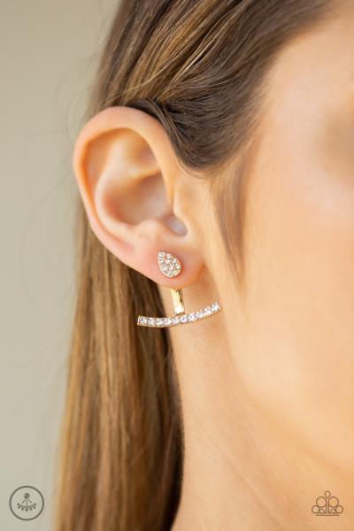 Glowing Glimmer - Gold Jacket Earring