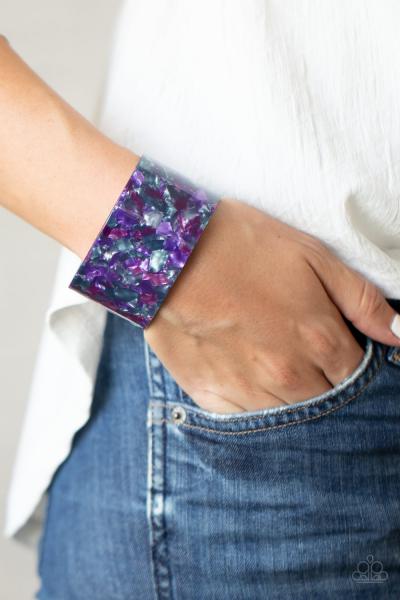 Freestyle Fashion - Purple Cuff Bracelet 