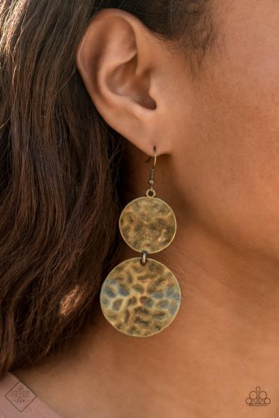 HARDWARE-Headed - Brass Earring