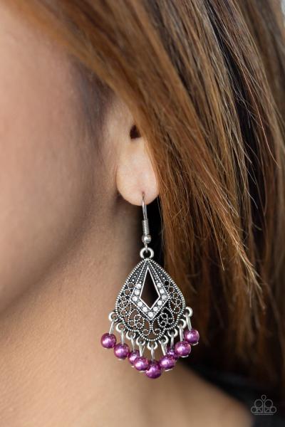 Gracefully Gatsby - Purple Earring 