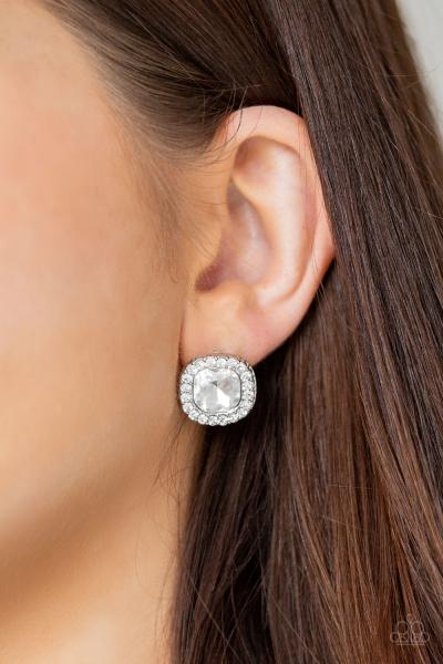 Bling Tastic! - White Post Earring 